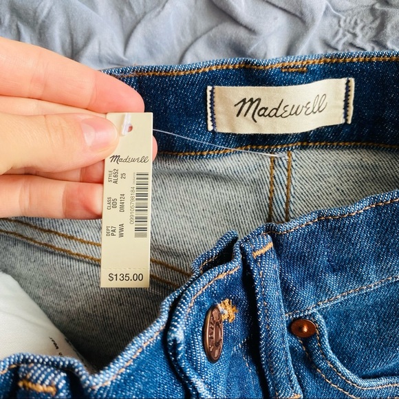 Madewell 10" High Rise Skinny Denim Jens Blue Sz 25 - Picture 11 of 16